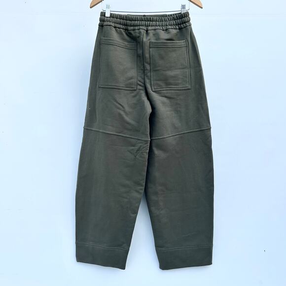 New ME+EM Sweatshirting Joggers Autumn Olive Green Size 2 Extreme Tapered Pants - Picture 9 of 16